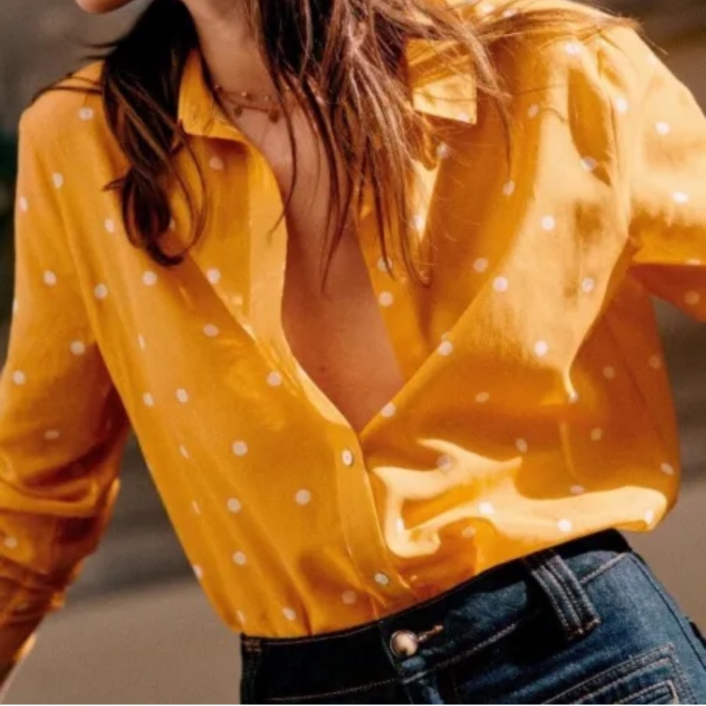 Sezane Chemise Ann polkadot blouse